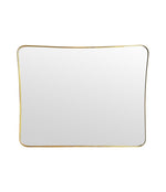 Mid century mirror brass framed Italian 1950s