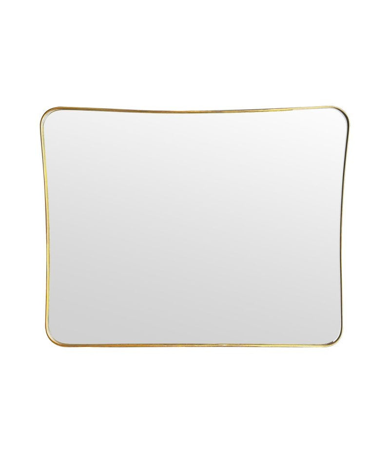 Mid century mirror brass framed Italian 1950s