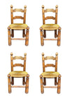Four 1940s Oak and woven rope seat chairs by Charles Dudouyt - Mid Century Chairs