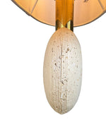 Mid Century table lamps travertine and brass by Fattelli Manelli Italian 1970s
