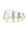 Mid century nest of tables - faux Bamboo - Gilt metal - 1970s - French