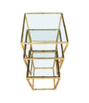 Mid century nest of tables - faux Bamboo - Gilt metal - 1970s - French