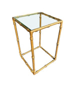 Mid century nest of tables - faux Bamboo - Gilt metal - 1970s - French