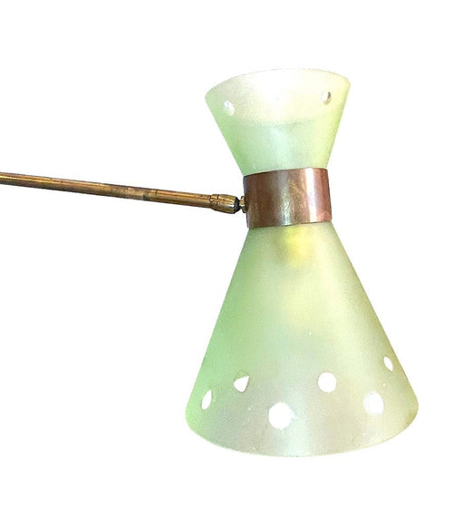 Mid century wall light 1950s Italian telescopic reading wall light