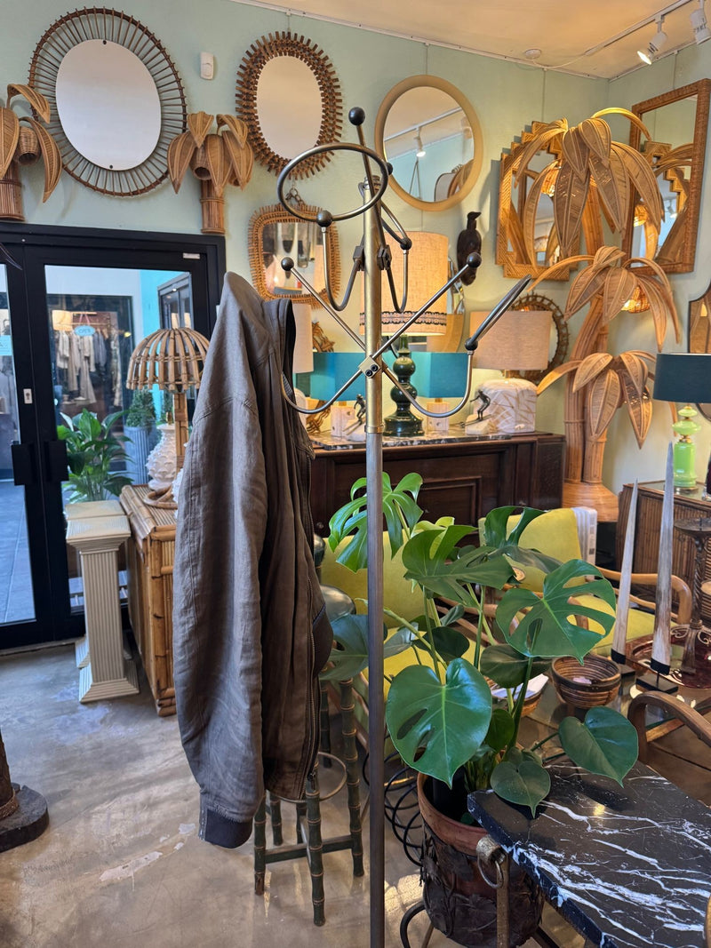 Mid century coat stand - 1950s gilt metal and marble hat and coat stand - Italian
