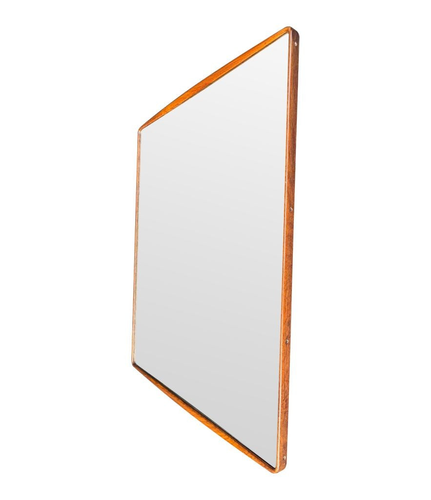 A large Italian 1950s Mirror by Ico Parisi with Curved Walnut Frame ...