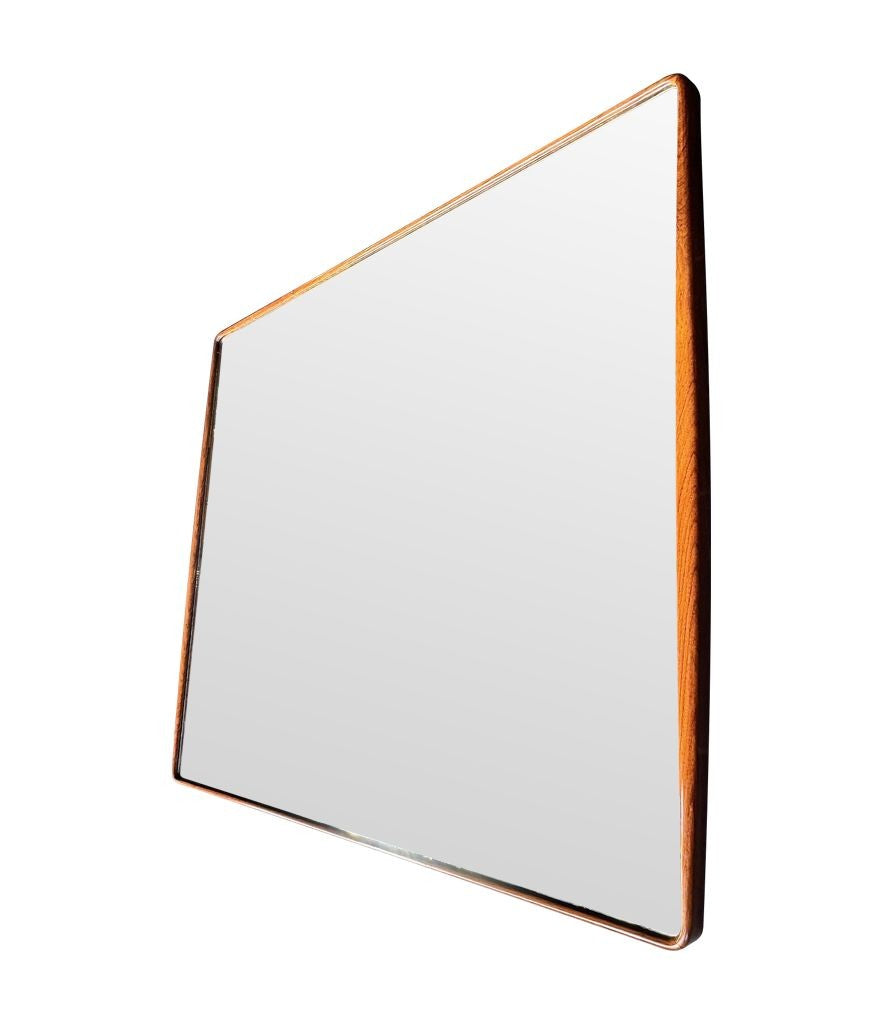 A large Italian 1950s Mirror by Ico Parisi with Curved Walnut Frame ...