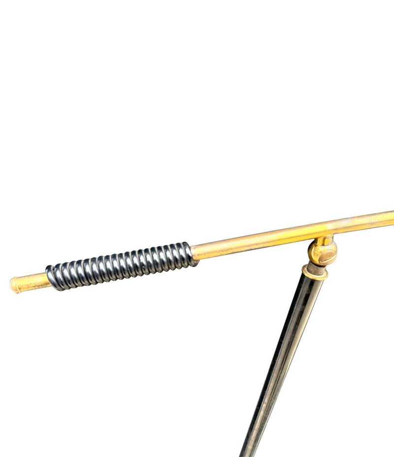 Mid century floor lamp by Stilux Italian 1960s black enamel, brass and marble adjustable floor lamp