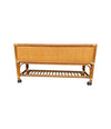Mid century planters bamboo and rattan Italian - Mid Century Furniture
