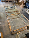 Mid century Italian bamboo and brass coffee table by Giovanni Banci for Banci Firenze - 1970s