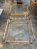 Mid century Italian bamboo and brass coffee table by Giovanni Banci for Banci Firenze - 1970s