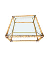 Mid century Italian bamboo and brass coffee table by Giovanni Banci for Banci Firenze - 1970s
