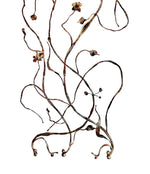 1970s gilt wrought iron room divider screen by Salvino Marsura