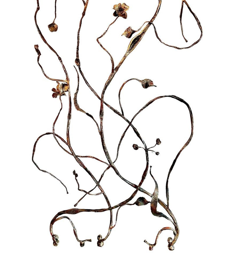 1970s gilt wrought iron room divider screen by Salvino Marsura