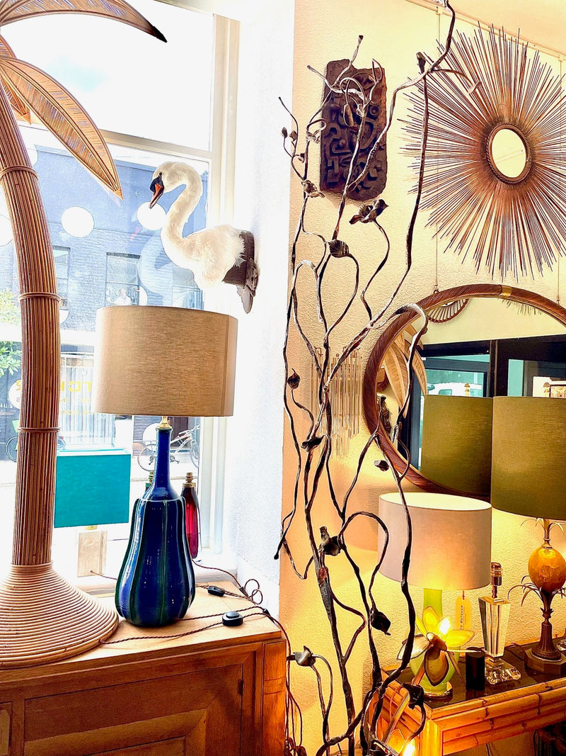 1970s gilt wrought iron room divider screen by Salvino Marsura