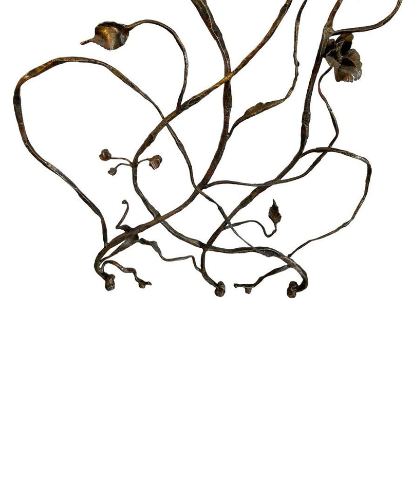 1970s gilt wrought iron room divider screen by Salvino Marsura