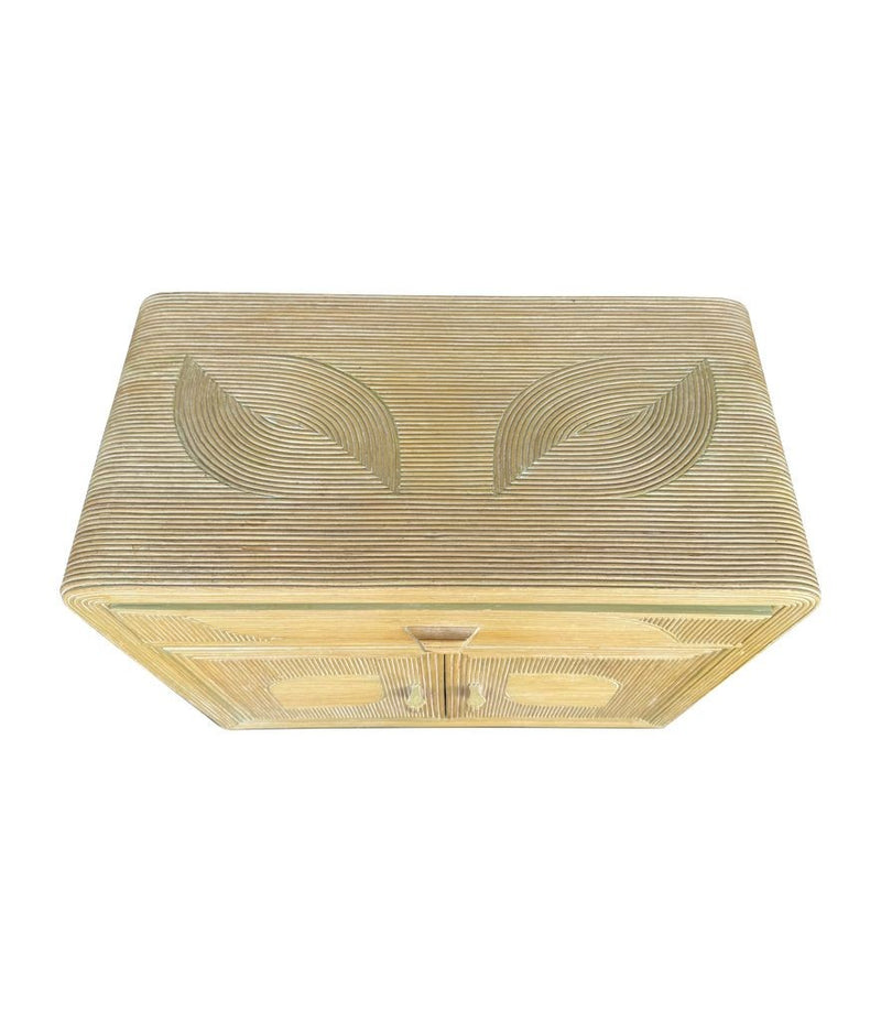 Mid century cabinet pencil reed bamboo by Vivai Del Sud Italian 1970s