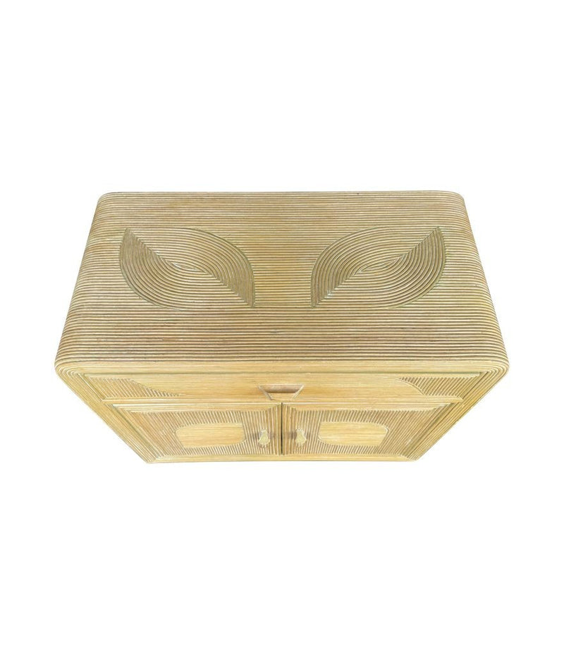 Mid century cabinet pencil reed bamboo by Vivai Del Sud Italian 1970s