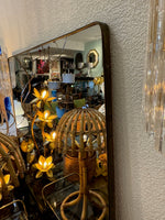Mid Century Mirror Italian 1950s full length brass framed