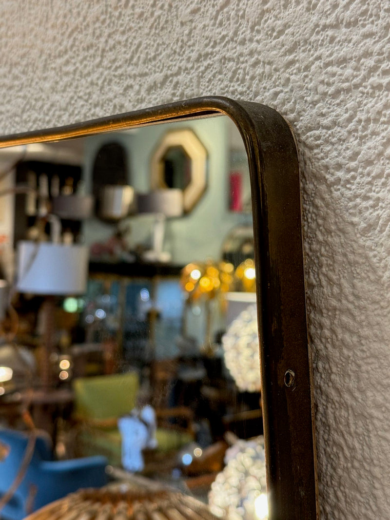 Mid Century Mirror Italian 1950s full length brass framed