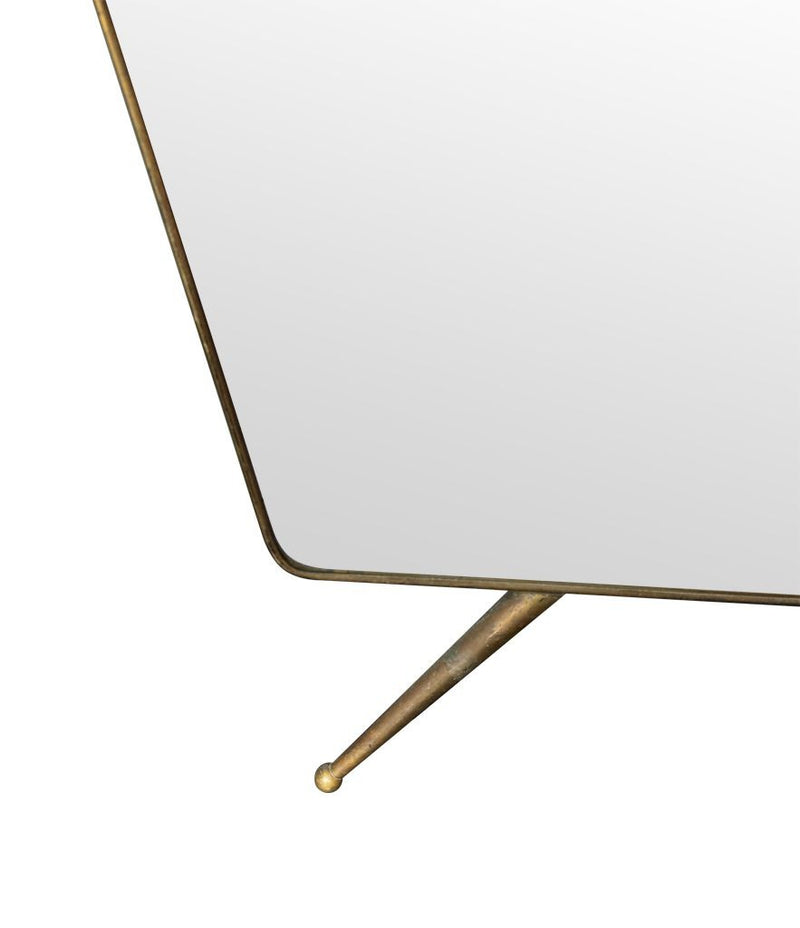 Mid Century Mirror Italian 1950s full length brass framed