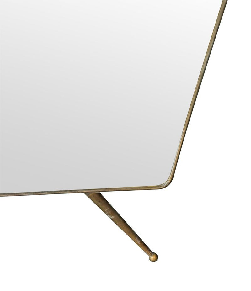 Mid Century Mirror Italian 1950s full length brass framed