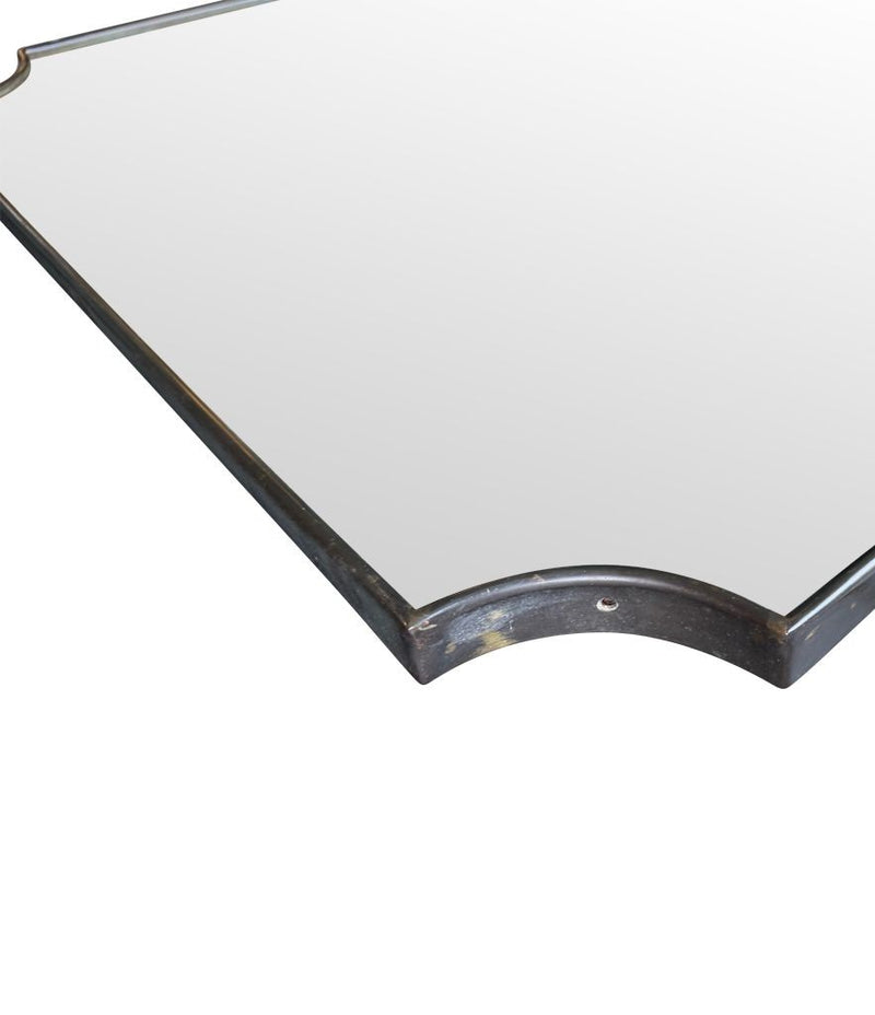 1950s Italian brass framed mirror landscape or portrait