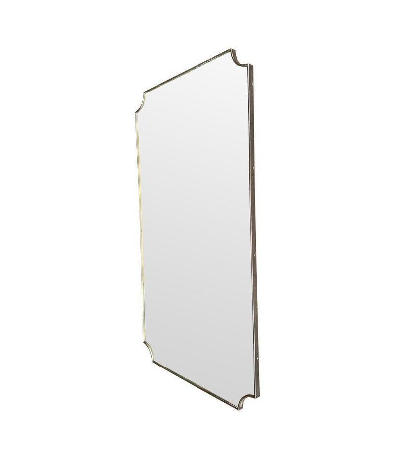 1950s Italian brass framed mirror landscape or portrait