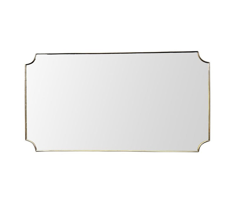 1950s Italian brass framed mirror landscape or portrait