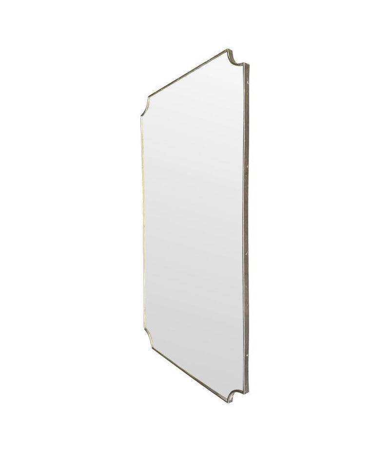 1950s Italian brass framed mirror landscape or portrait