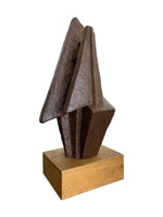 Mid century bronze abstract sculpture Belgian ceramic with bronze textured style finish - 1960s