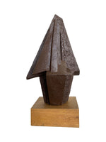Mid century bronze abstract sculpture Belgian ceramic with bronze textured style finish - 1960s