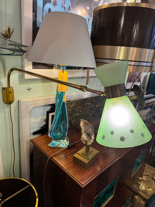 Mid century wall light 1950s Italian telescopic reading wall light