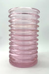Mid century vase Murano glass pink ribbed Onda by Sergio Asti for Amolfo Cambio 1970s