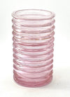Mid century vase Murano glass pink ribbed Onda by Sergio Asti for Amolfo Cambio 1970s