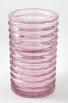 Mid century vase Murano glass pink ribbed Onda by Sergio Asti for Amolfo Cambio 1970s