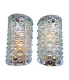 Mid Century wall sconces Orrefors glass by Carl Fagerlund for Lyfa 1960s
