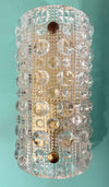Mid Century wall sconces Orrefors glass by Carl Fagerlund for Lyfa 1960s
