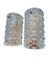 Mid Century wall sconces Orrefors glass by Carl Fagerlund for Lyfa 1960s