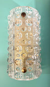 Mid Century wall sconces Orrefors glass by Carl Fagerlund for Lyfa 1960s