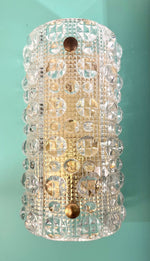 Mid Century wall sconces Orrefors glass by Carl Fagerlund for Lyfa 1960s
