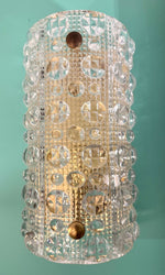 Mid Century wall sconces Orrefors glass by Carl Fagerlund for Lyfa 1960s