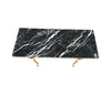 Mid century console table gilt wrought iron with Nero Marquina marble top - Spanish - 1950s