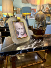 Mid century console table gilt wrought iron with Nero Marquina marble top - Spanish - 1950s