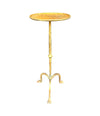Mid century side table martini table gilt wrought iron 1950s Spanish