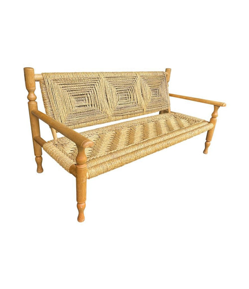 Mid Century Sofa by Adrien Audoux abd Frida Minet - Vintage Sofa - Mid Century Furniture - Woven Sofa - Rope Sofa - Ed Butcher Antiques - Antique Shop London 