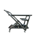 A black lacquer bar trolley  with two removable serving trays dating from the 1950s by Ico Parisi - Mid Century Furniture - Ed Butcher - Antique Shop London