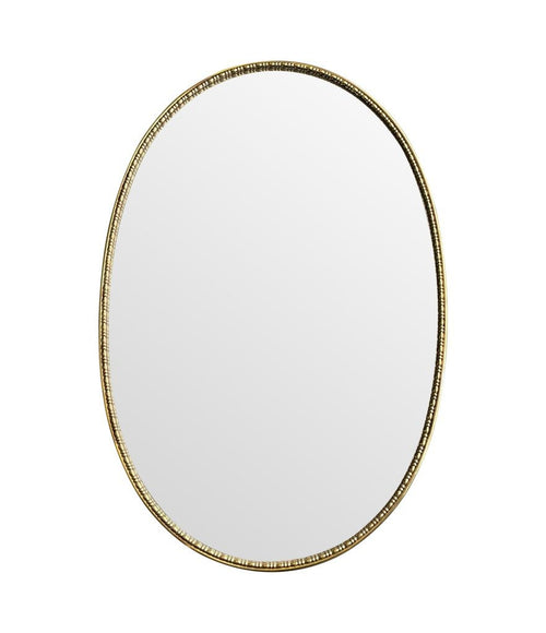Mid Century Mirror - mid century Italian mirror - mid century oval mirror - brass oval mirror - Ed Butcher Antiques - Antique shop London