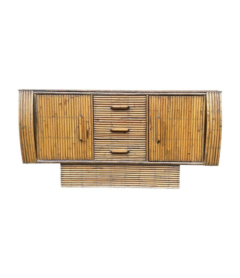 1920s Oak & Bamboo Sideboard - Angaves of Leicestershire - Art Deco Furniture - Ed Butcher Antiques