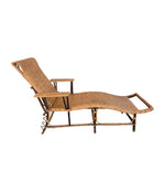 1920s French Riviera Rattan Bamboo Sun Lounger - Art Deco Furniture - Ed Butcher Antiques